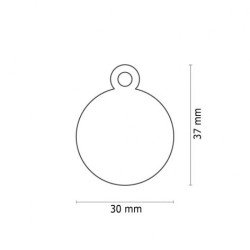 Médaille ronde personnalisable chien et chat | Ani Amis